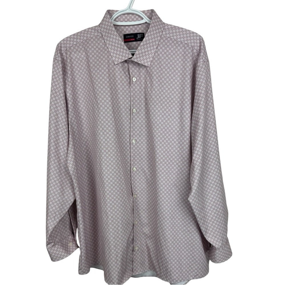 🥑5/$25 Men's JF J. Ferrar Slim Stretch Dress Shirt XL 17-17.5